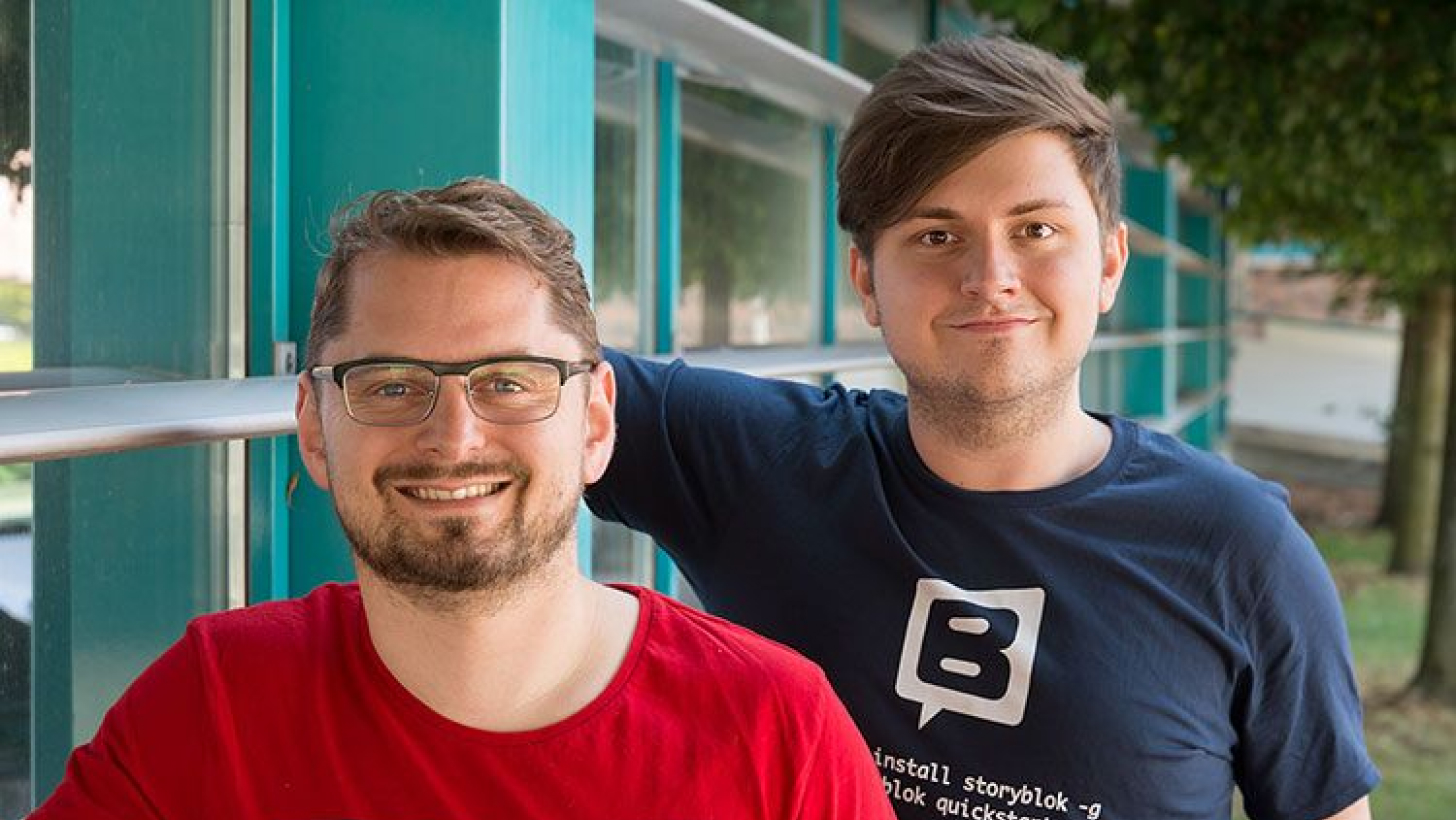 Porträt von Dominik Angerer (CEO Storyblok) und Alexanders Feiglstorfer (CTO Storyblok)