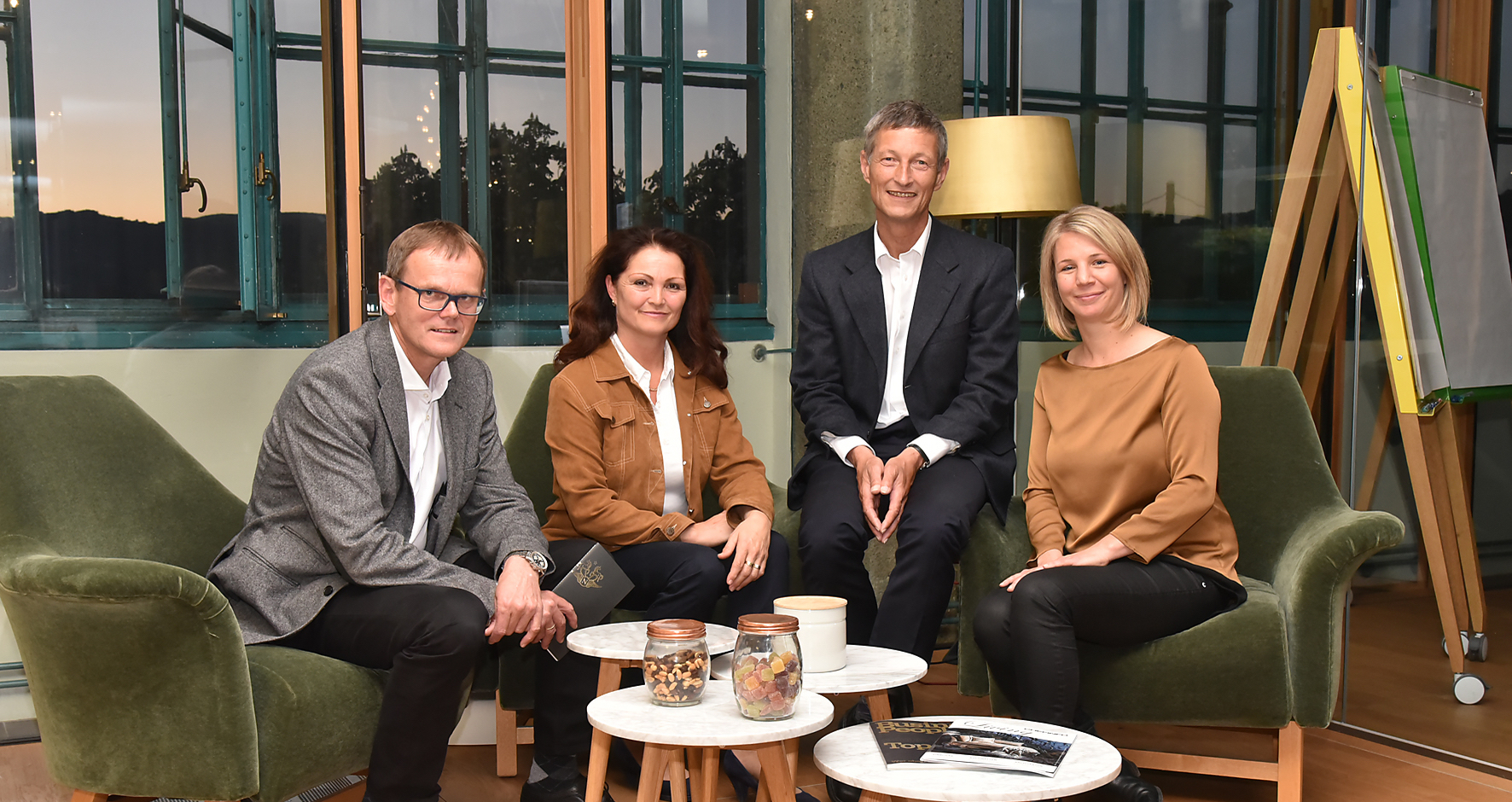 Gruppenfoto von zwei Männern und zwei Frauen, darunter Herbert Wagner, Markus Schaubschläger und Irene Bouchal-Gahleitner.