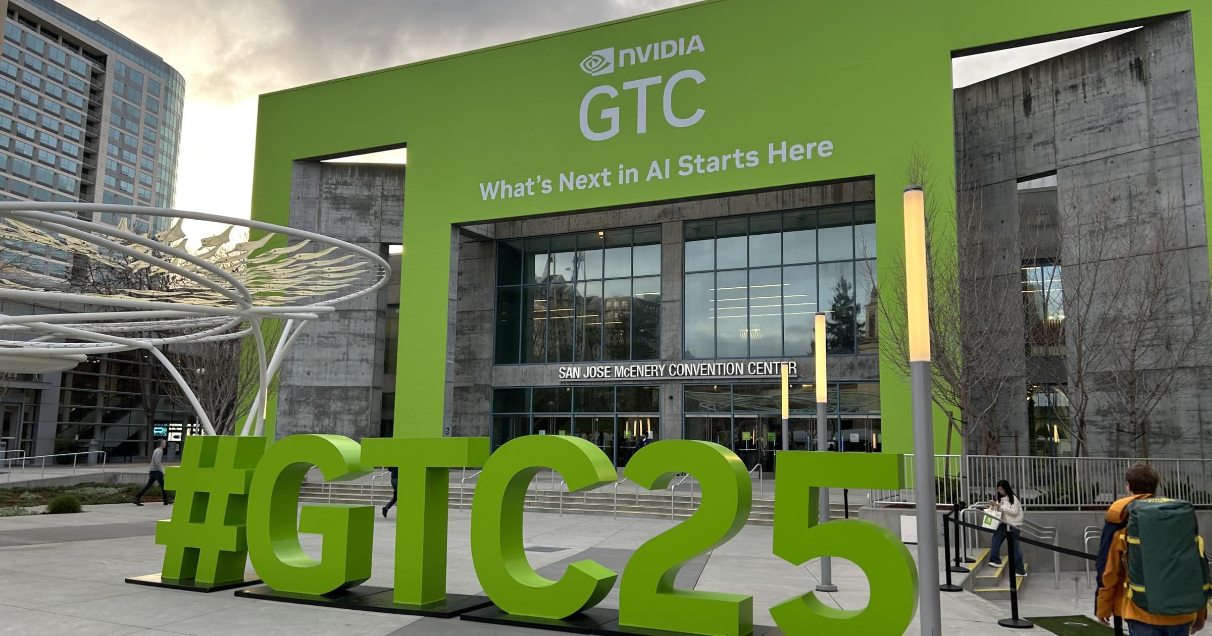 Der Eingang des San Jose McEnery Convention Center, der Veranstaltungsort der Nvidia GTC Conference 2025.
