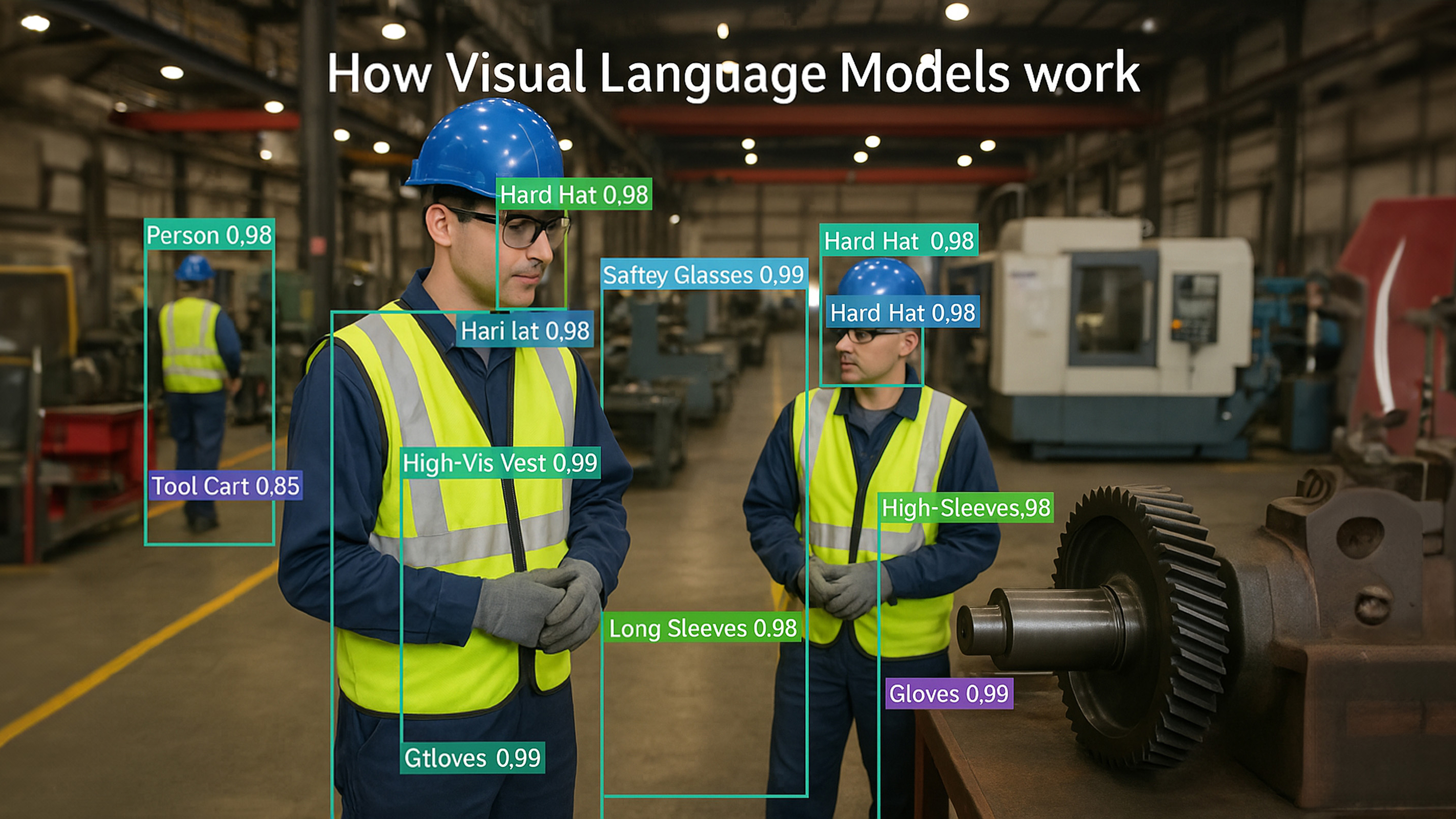 Eine Veranschaulichung wie Visual Language Models arbeiten.