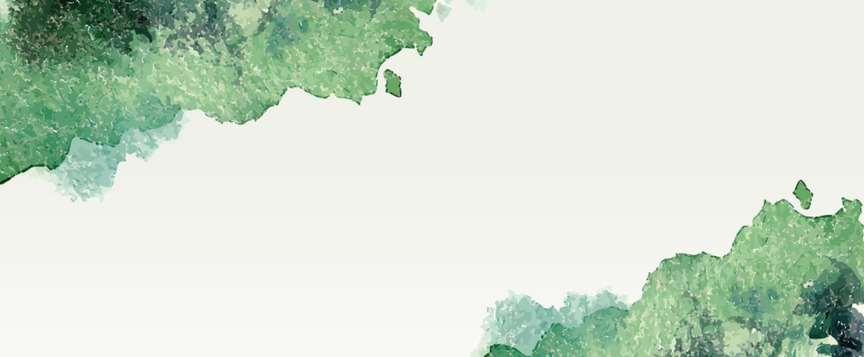 Abstrakte grüne Aquarellstruktur auf hellem Hintergrund, offen gestaltet mit zentralem Leerraum.