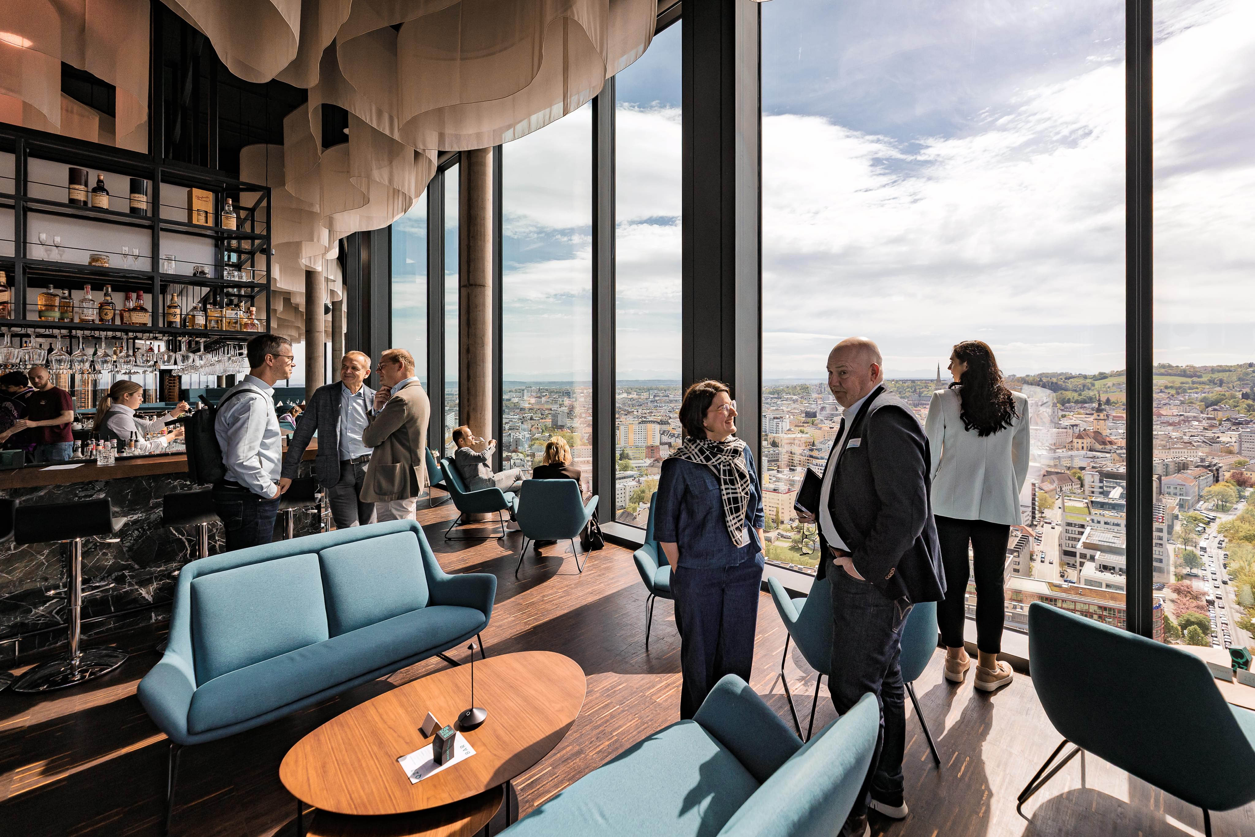 View of the top floor of the QUADRILL tower